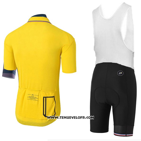 2017 Maillot Ciclismo Coq Sportif Tour DE France Jaune Manches Courtes et Cuissard